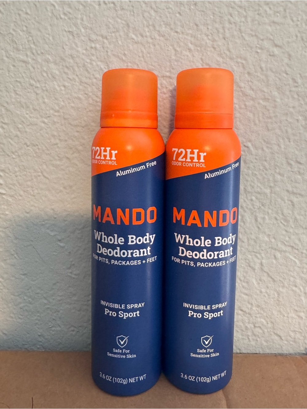 MANDO Whole Body Deodorant Spray - Orange & Navy